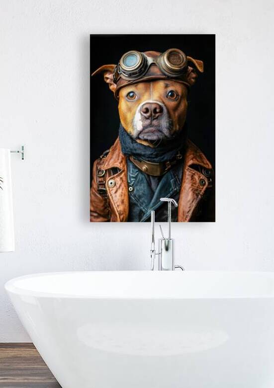 Cool Steampunk Dog Portrait 01 by Matthias Hauser