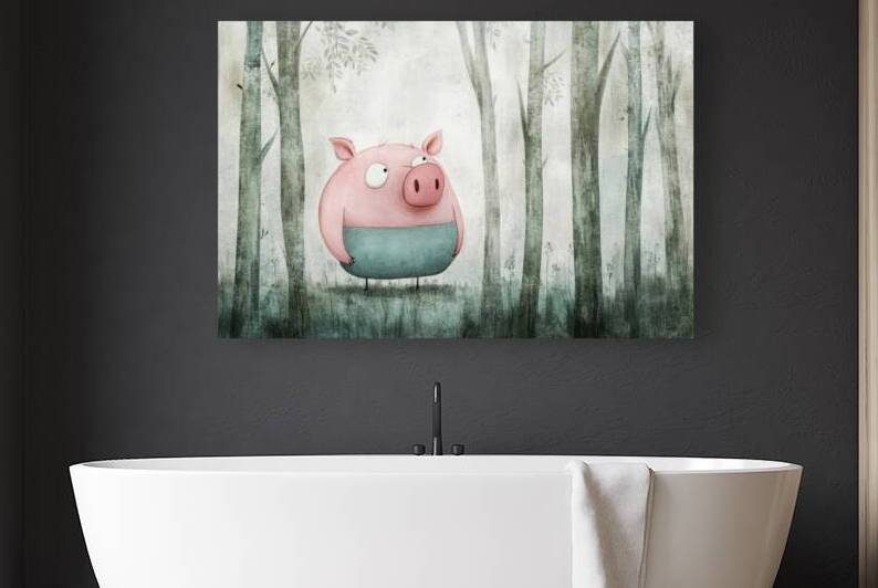 Lost Pig in the Forest - Whimsical Wanderer by Matthias Hauser