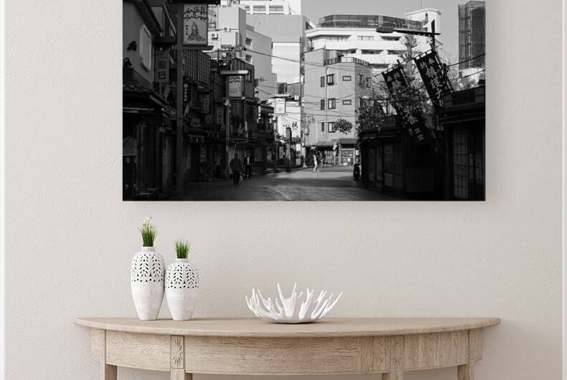Asakusa Morning Light - Urban Layers in Monochrome by Matthias Hauser