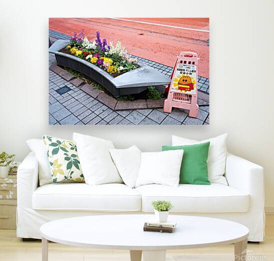 Spring Blooms and Street Signs - Tokyo Sidewalk Charm by Matthias Hauser
