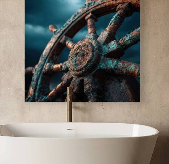 Weathered Ships Wheel - Ghosts of the Sea by Matthias Hauser