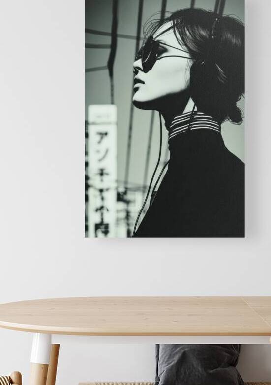 Urban Frequencies - Cyberpunk Woman in Monochrome by Matthias Hauser