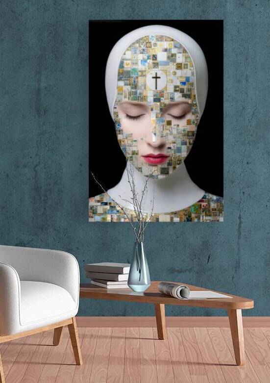 Mosaic Mind - Surreal Woman Portrait by Matthias Hauser