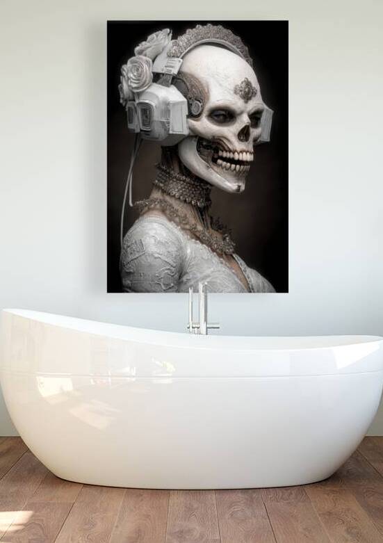 Cyberpunk Skull Bride Portrait by Matthias Hauser