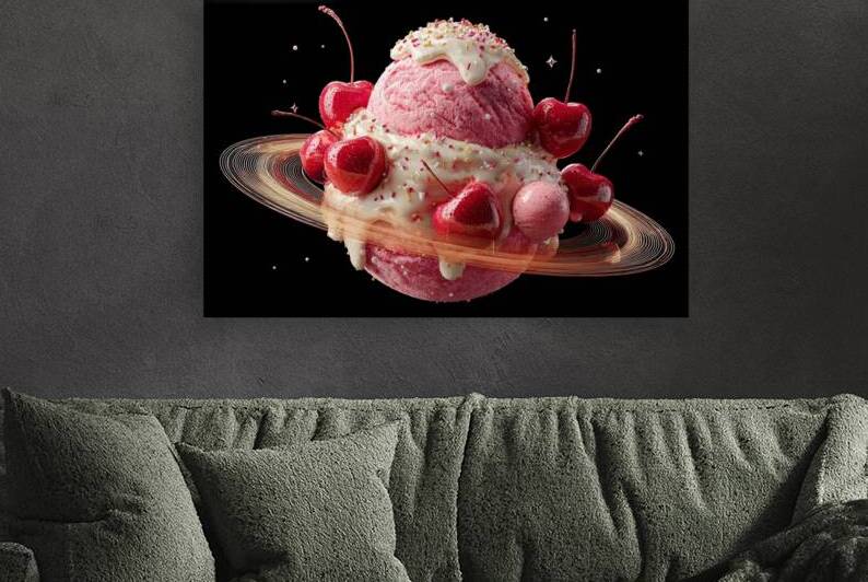 Cherry Sundae Planet - A Sweet Escape into Space by Matthias Hauser