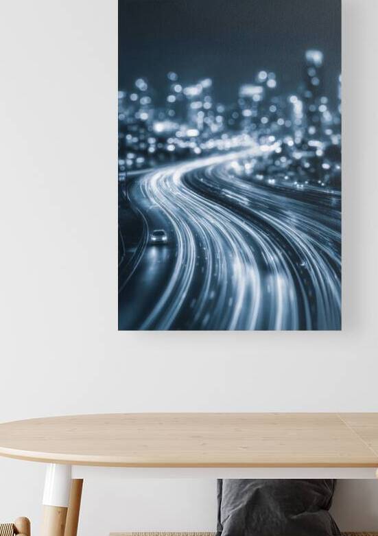 Neon Flow Through the City Night 01 by Matthias Hauser