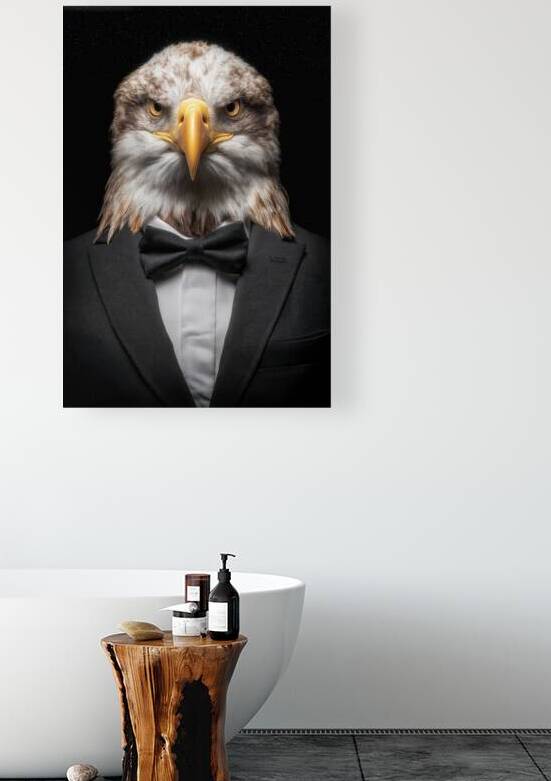Well-Dressed Eagle - Majestic Bird Portrait by Matthias Hauser