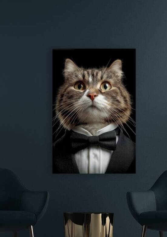 Cat in a Tuxedo - Dapper Feline Portrait by Matthias Hauser