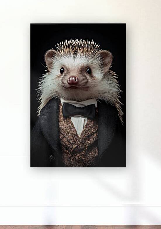 Well-Dressed Hedgehog Funny Animal by Matthias Hauser