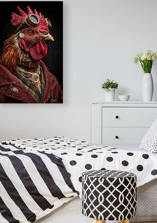 Steampunk Rooster - Herald of the Clockwork Dawn by Matthias Hauser