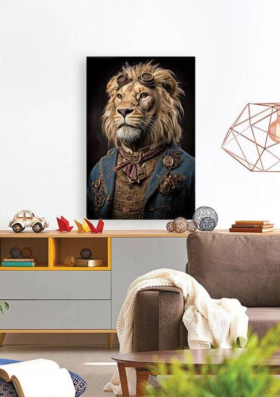 Steampunk Lion Gentleman - Victorian Clockwork Style by Matthias Hauser