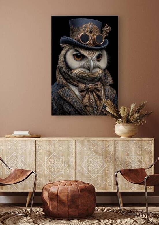 Steampunk Owl - Wise Master of Mechanisms by Matthias Hauser