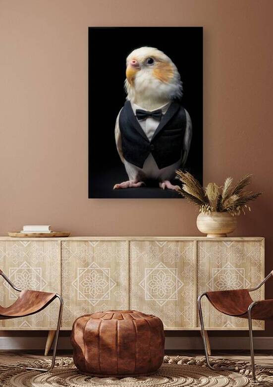 The Dapper Budgie - Black Tie Charm by Matthias Hauser