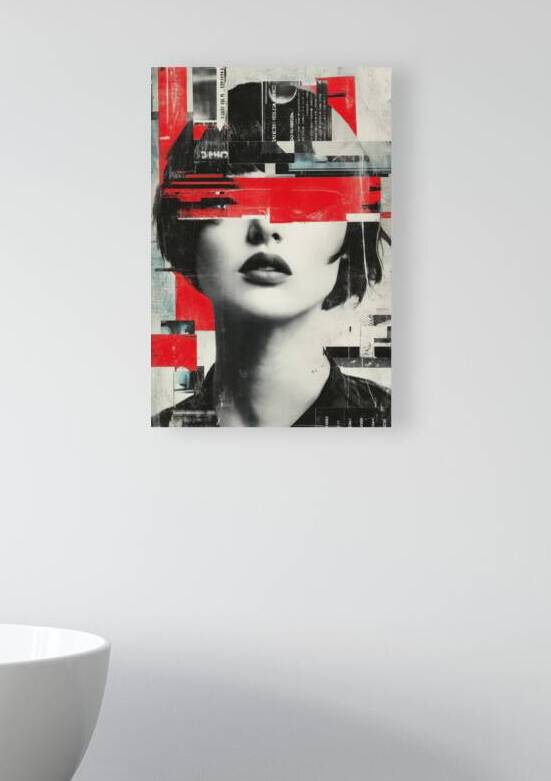 Cyberpunk Portrait Collage - Redacted Identity by Matthias Hauser