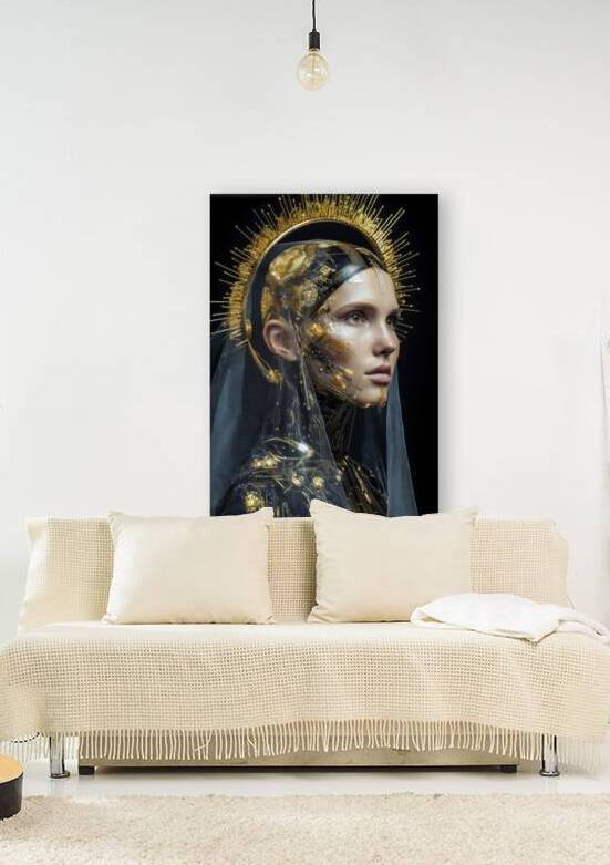 Cyber Saint - Baroque Halo and Circuitry by Matthias Hauser