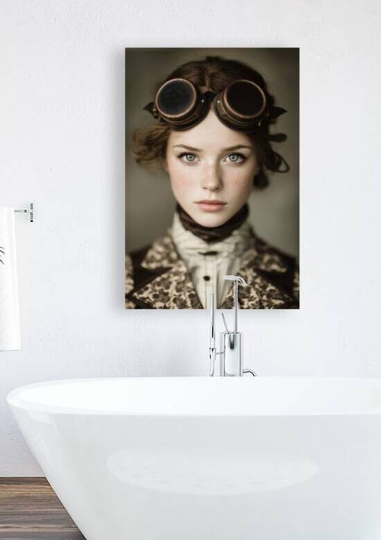 Vintage Steampunk Woman Portrait by Matthias Hauser