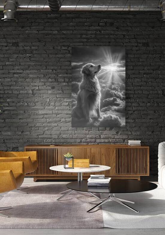 Silent Farewell - Golden Retriever in the Clouds by Matthias Hauser