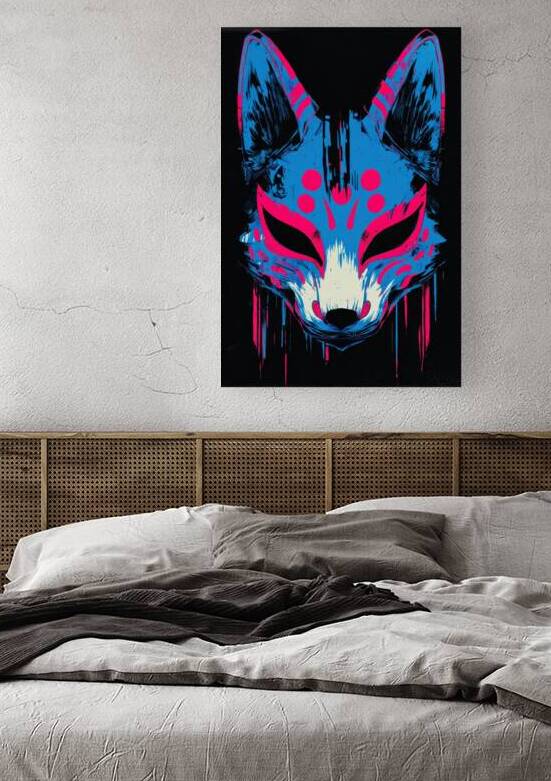 Fox Mask - Neon Kitsune Glow by Matthias Hauser