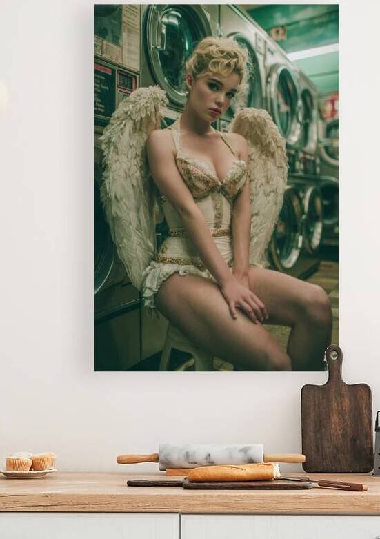 Cool Angel At The Laundromat by Matthias Hauser