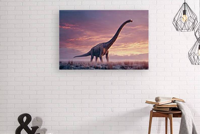 Brachiosaurus at Sunrise - Long Neck Dinosaur by Matthias Hauser