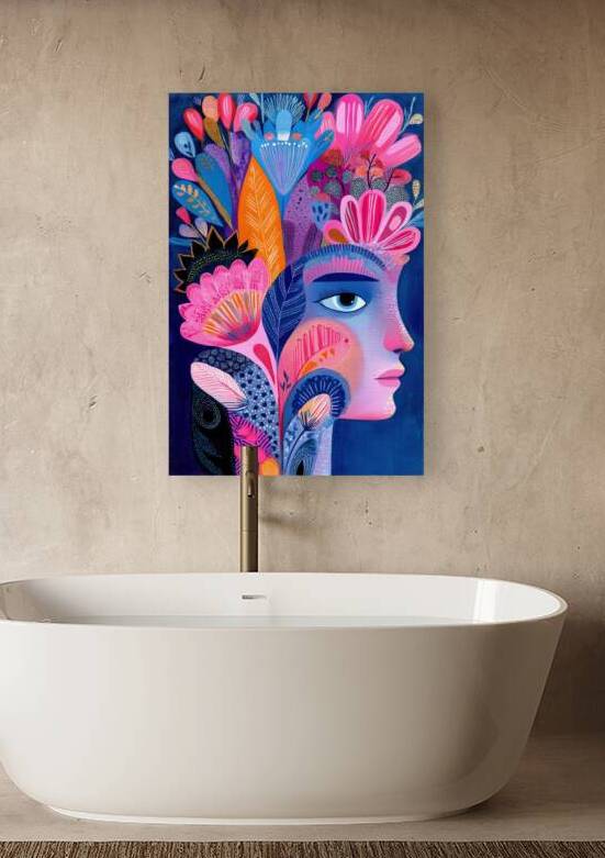 Floral Portrait Profile In Vibrant Colors by Matthias Hauser