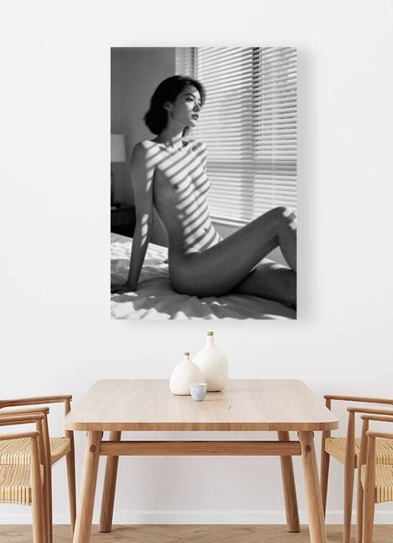 Nude Woman in Sunlit Room by Matthias Hauser