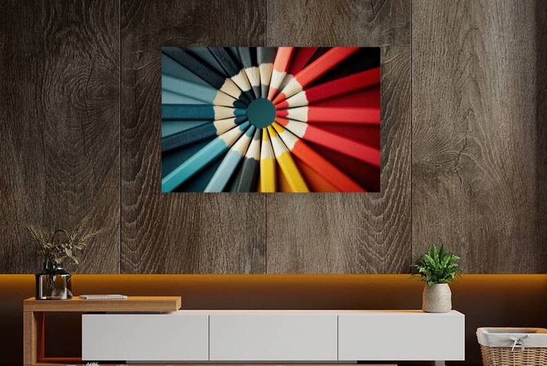 Vibrant Colored Pencils in Circular Pattern by Matthias Hauser