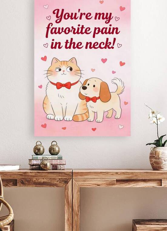 Funny Cat And Dog Valentine Quote by Matthias Hauser