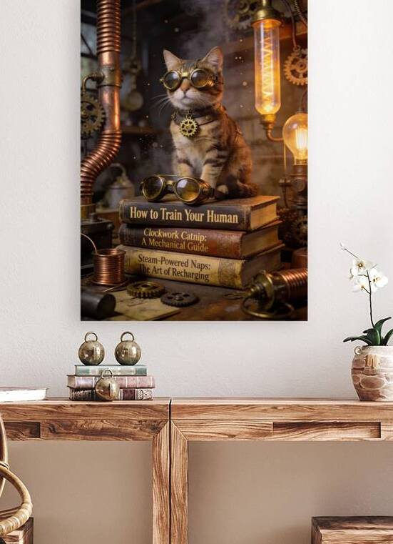 Cool Steampunk Cat in Workshop by Matthias Hauser