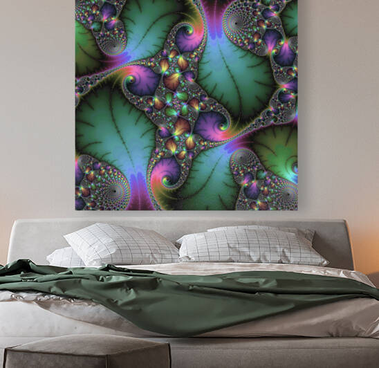 Floral Fractal Art Jewel Colors by Matthias Hauser