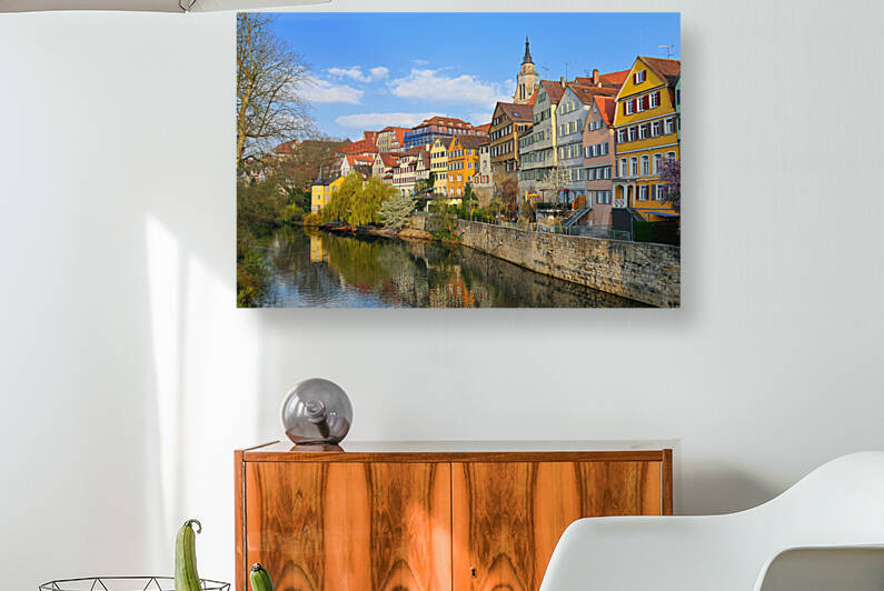 Tuebingen Neckarfront with beautiful old houses by Matthias Hauser