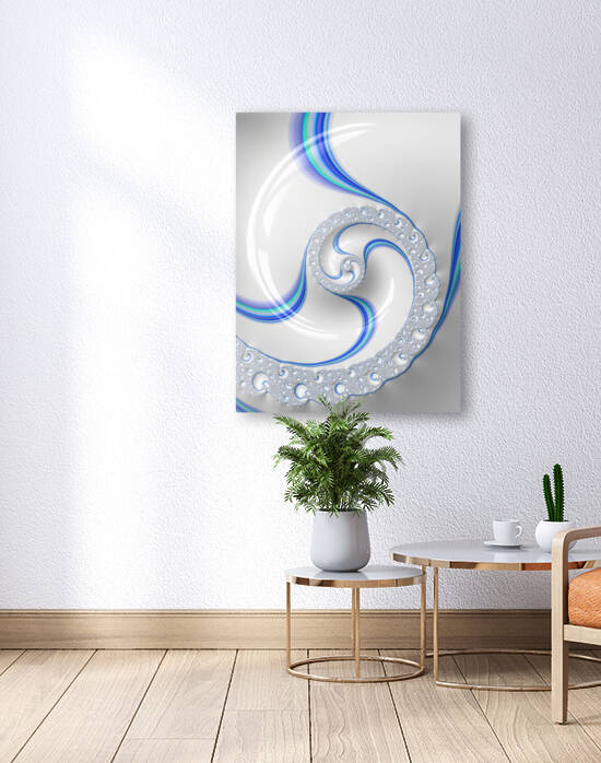 White and blue spiral elegant and minimalist by Matthias Hauser