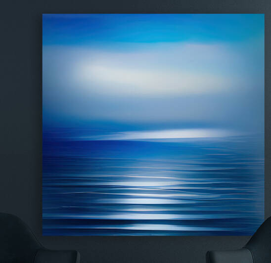 Minimalist Seascape 01 Calming Blue by Matthias Hauser