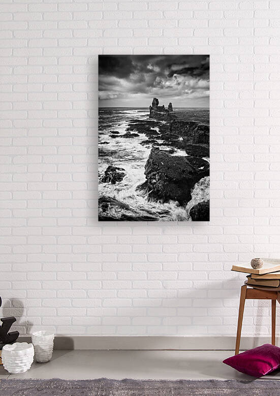 Iceland coast Malarrif black and white by Matthias Hauser
