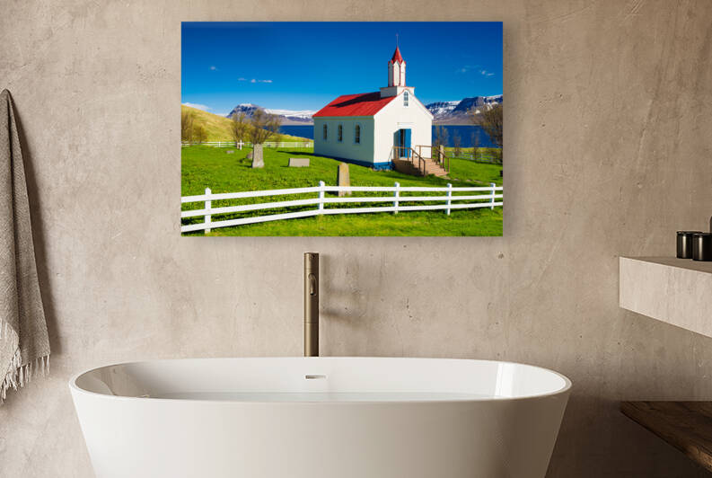 Hrafnseyri church in Iceland by Matthias Hauser
