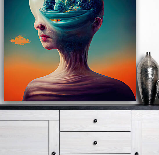 Surreal Art 01 Woman Head Insight by Matthias Hauser