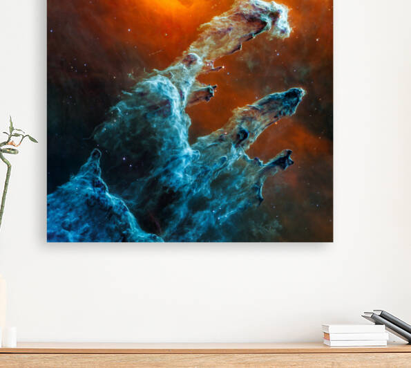 Pillars of Creation MIRI Image James Webb Space Telescope by Matthias Hauser