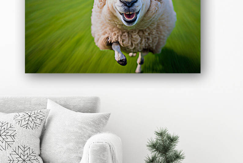 Happy Running Animal 01 Cute Sheep by Matthias Hauser