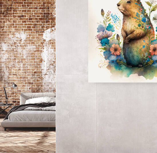 Watercolor Animal 30 Cute Groundhog by Matthias Hauser