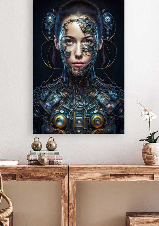 The Future of AI 01 Cyborg Woman by Matthias Hauser