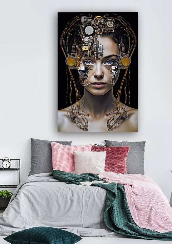 The Future of AI 16 Female Cyborg by Matthias Hauser