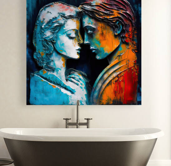 Two Lovers 05 Blue and Orange by Matthias Hauser