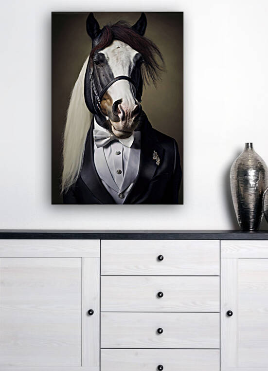 Well-dressed Animal 02 Horse Portrait by Matthias Hauser