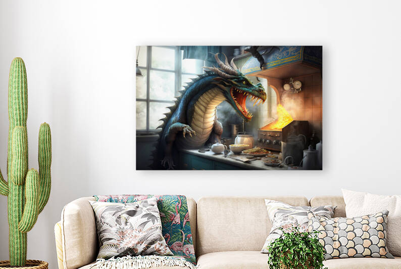 Dragon in the Kitchen 01 by Matthias Hauser