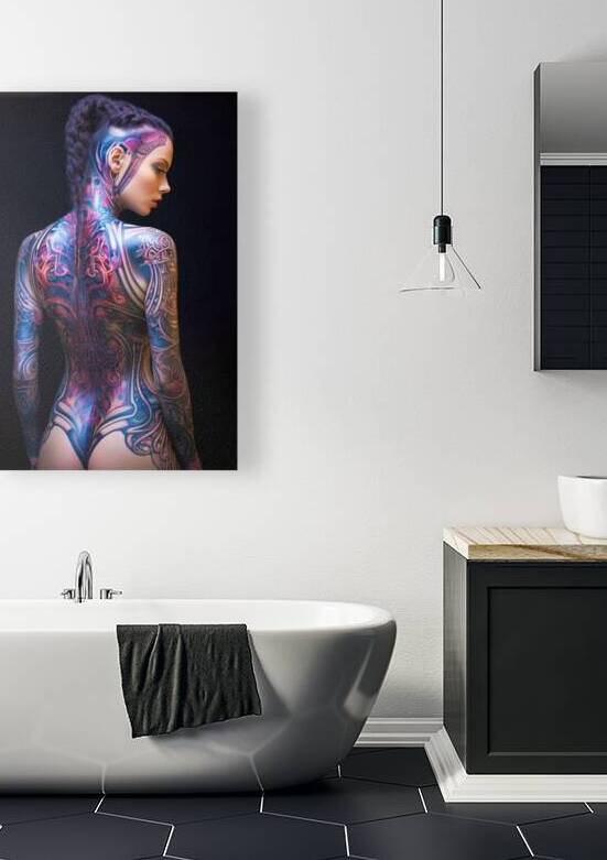 Asian Cyberpunk Woman with Tattoos by Matthias Hauser
