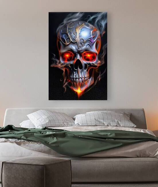 Skull 03 Fire and Metal by Matthias Hauser