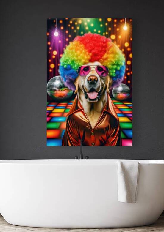 Labrador 70s Retro Disco Dog 01 by Matthias Hauser