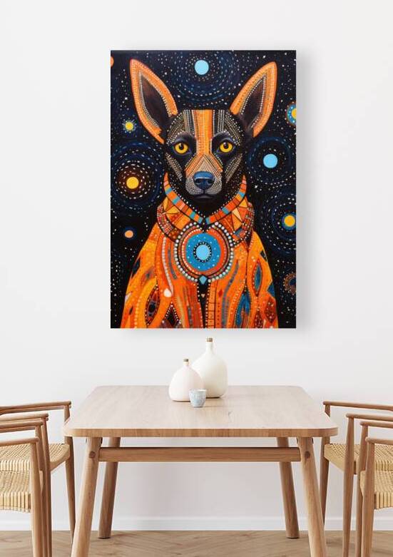 Tribal Animal Art 01 African Dog by Matthias Hauser