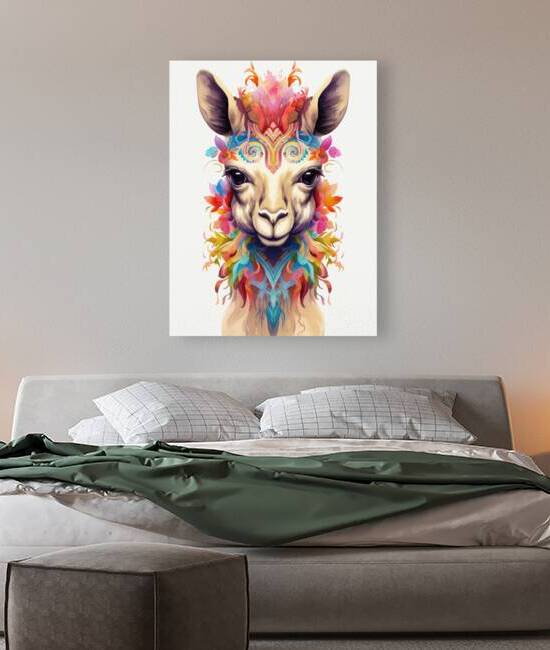 Watercolor Animal 110 Cute Llama by Matthias Hauser