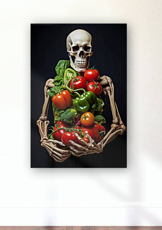Vegetarian Art 02 Veggie Skeleton by Matthias Hauser